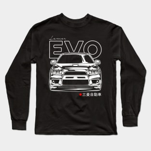 Lancer Evolution X (White Print) Long Sleeve T-Shirt